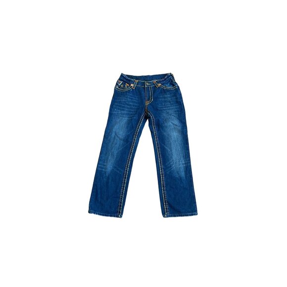 True Religion Mens Distressed Straight-Leg Denim Jeans Size 34 - Picture 4 of 8